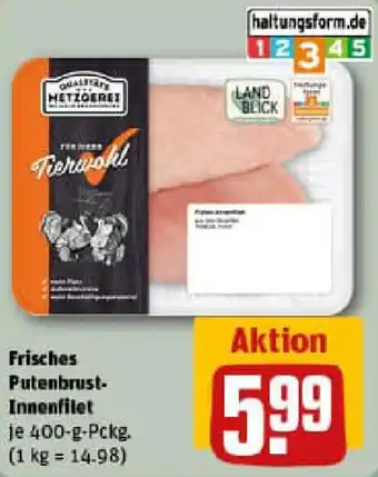 REWE Frisches Putenbrust Innenfilet Angebot