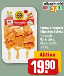 REWE Nature & Respect Hähnchen-Spieße Angebot