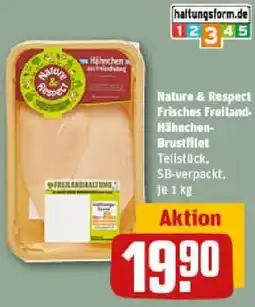 REWE Nature & Respect Frisches Freiland Hähnchen Brustfilet Angebot