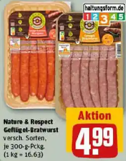 REWE Nature & Respect Geflügel-Bratwurst Angebot