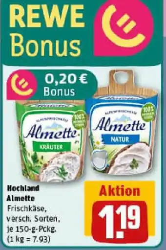 REWE Hochland Almette Angebot