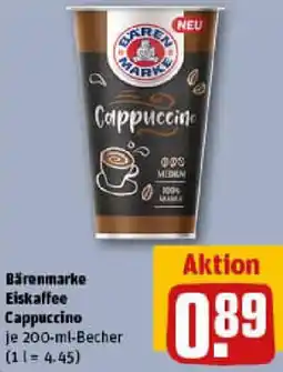 REWE Bärenmarke Eiskaffee Cappuccino Angebot