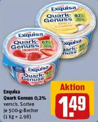 REWE Exquisa Quark Genuss 0.2% Angebot