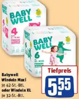 REWE Babywell Windeln Maxi oder Windeln XL Angebot