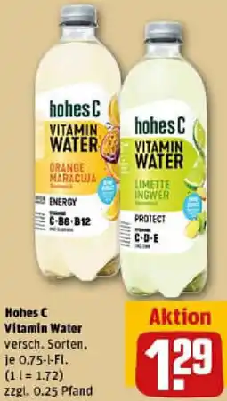REWE Hohes C Vitamin Water Angebot