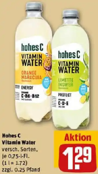 REWE Hohes C Vitamin Water Angebot
