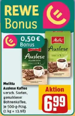 REWE Melitta Auslese Kaffee Angebot