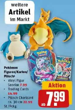 REWE Pokémon Figuren/Karten/ Plüsch Angebot