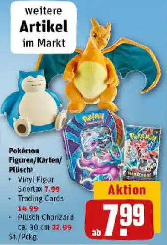 REWE Pokémon Figuren/Karten/ Plüsch Angebot