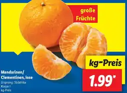 Lidl Mandarinen/ Clementinen, lose Angebot
