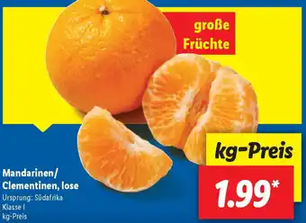Lidl Mandarinen/ Clementinen, lose Angebot
