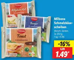 Lidl Milbona Schmelzkäsescheiben Angebot