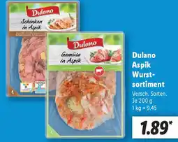 Lidl Dulano Aspik Wurstsortiment Angebot