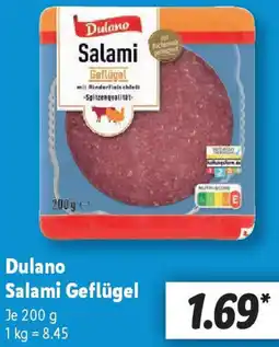 Lidl Dulano Salami Geflügel Angebot