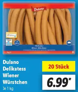 Lidl Dulano Delikatess Wiener Würstchen Angebot