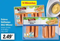 Lidl Dulano Delikatess Mini Wiener Angebot