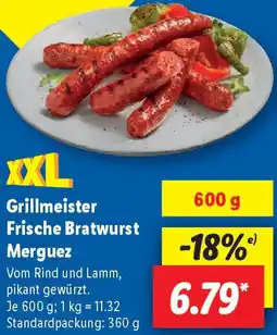 Lidl Grillmeister Frische Bratwurst Merguez Angebot