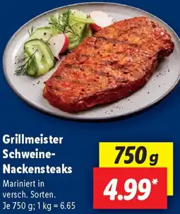 Lidl Grillmeister Schweine Nackensteaks Angebot