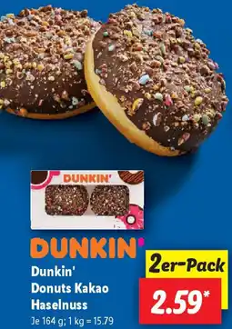 Lidl Dunkin Donuts Kakao Haselnuss Angebot
