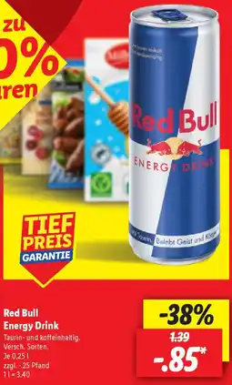 Lidl Red Bull Energy Drink Angebot