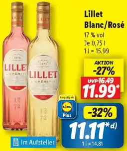 Lidl Lillet Blanc/Rosé Angebot
