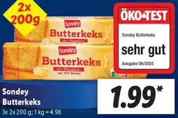 Lidl Sondey Butterkeks Angebot