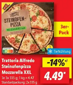 Lidl Trattoria Alfredo Steinofenpizza Mozzarella XXL Angebot
