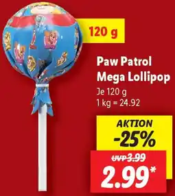 Lidl Paw Patrol Mega Lollipop Angebot