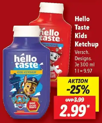 Lidl Hello Taste Kids Ketchup Angebot