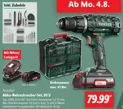 Lidl Parkside Akku-Bohrschrauber-Set, 20 V Angebot