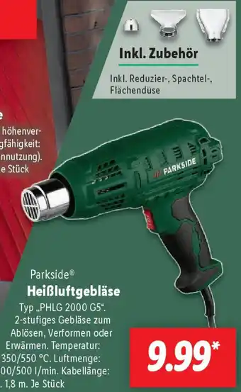 Lidl Parkside Heißluftgebläse Angebot
