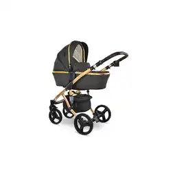 Netto Marken-Discount Lorelli Kinderwagen Rimini Premium Sportsitz Tragewanne Moskitonetz verstellbar schwarz gold Angebot