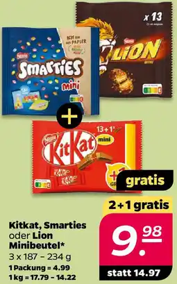 NETTO Kitkat, Smarties oder Lion Minibeutel Angebot