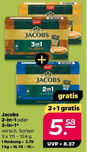 NETTO Jacobs 2-in-1 oder 3-in-1 Angebot
