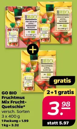 NETTO GO BIO Fruchtmus Mix Frucht Quetschie Angebot
