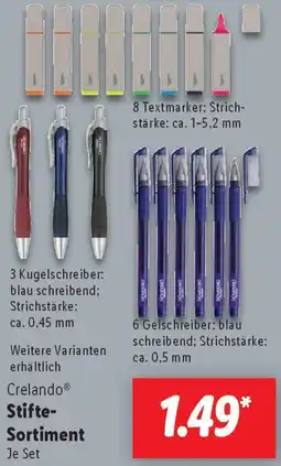 Lidl Crelando Stifte Sortiment Angebot