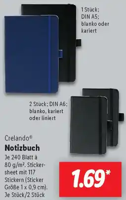 Lidl Crelando Notizbuch Angebot