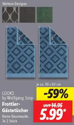 Lidl LOOKS by Wolfgang Joop Frottier Gästetücher Angebot