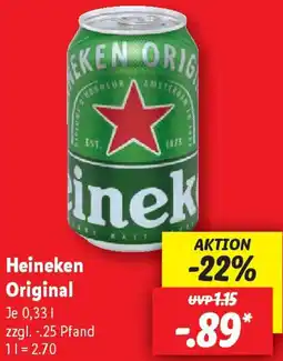 Lidl Heineken Original Angebot