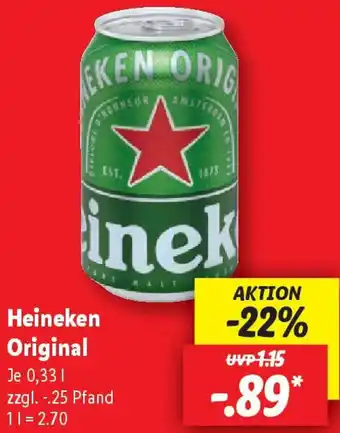 Lidl Heineken Original Angebot