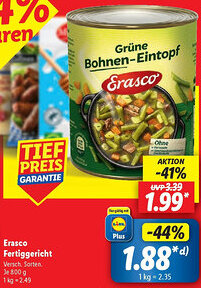 Lidl Erasco Fertiggericht Angebot