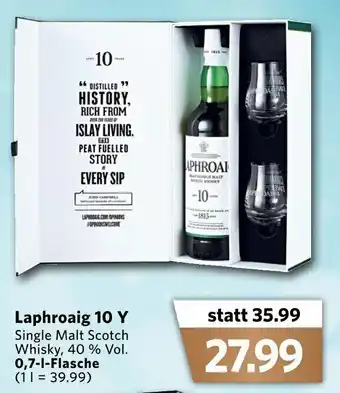 Combi Laphroaig 10Y Single Malt Scotch Whisky 0,7L Angebot