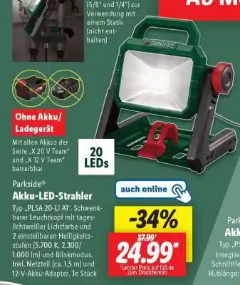Lidl PARKSIDE Akku-LED-Strahler Angebot