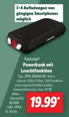 Lidl Powerbank mit Leuchtfunktion Angebot