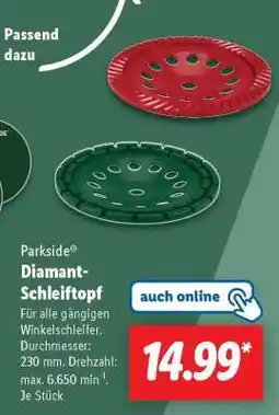 Lidl Parkside Diamant-Schleiftopf Angebot