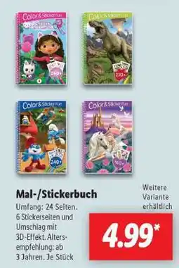 Lidl Mal-/ Stickerbuch Angebot