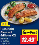 Lidl Fischerstolz Ofen- und Grilllachs XXL Angebot