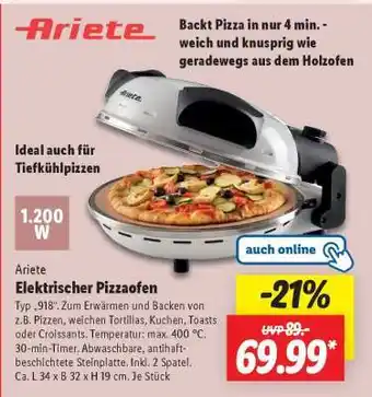 Lidl Ariete Elektrischer Pizzaofen Angebot