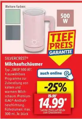 Lidl SILVERCREST Milchaufschäumer Angebot