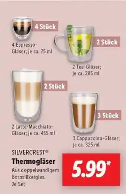 Lidl SILVERCREST Thermogläser Angebot
